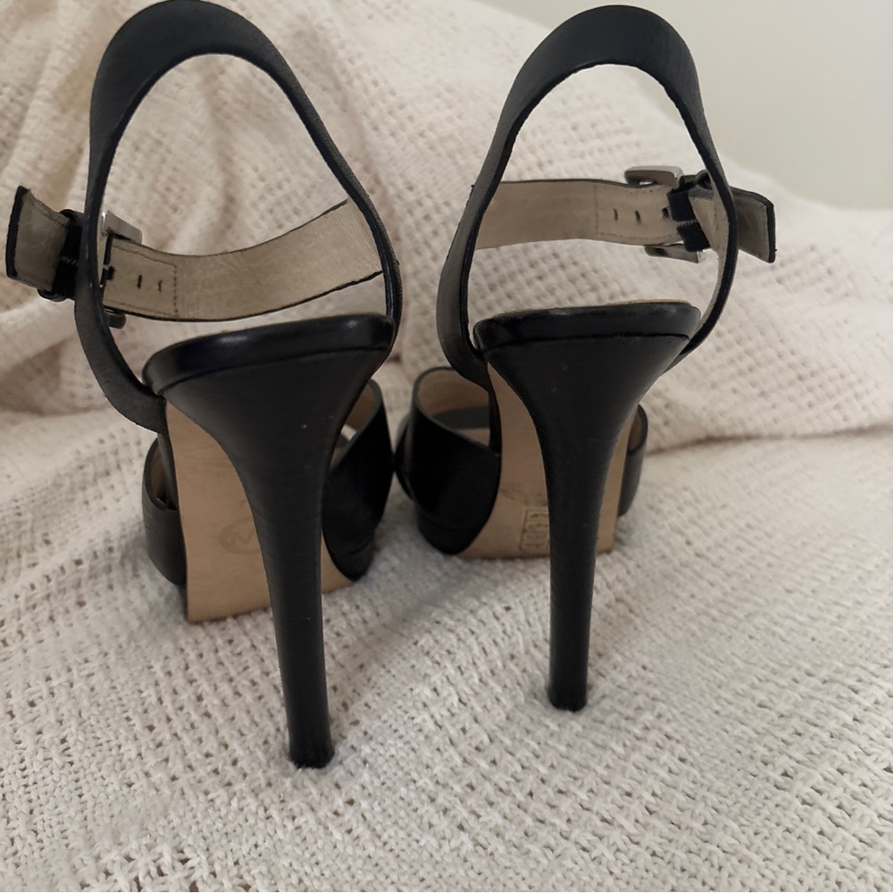 Michael Kors Oksana Black leather High Heel Sandals 6.5 - 7 - Picture 11 of 15